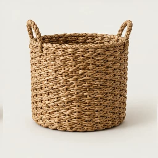Woven seagrass basket