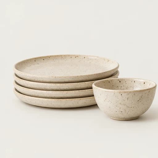 A considered collection of stoneware dishes